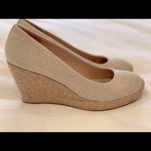 J Crew espadrille style wedge heels.